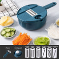12 In1 Vegetable Cutter Slicer With Basket Fruit Potato Chopper Carrot Grater Multifunctional Vegetable Tool Kitchen Accessories Ja Inovei